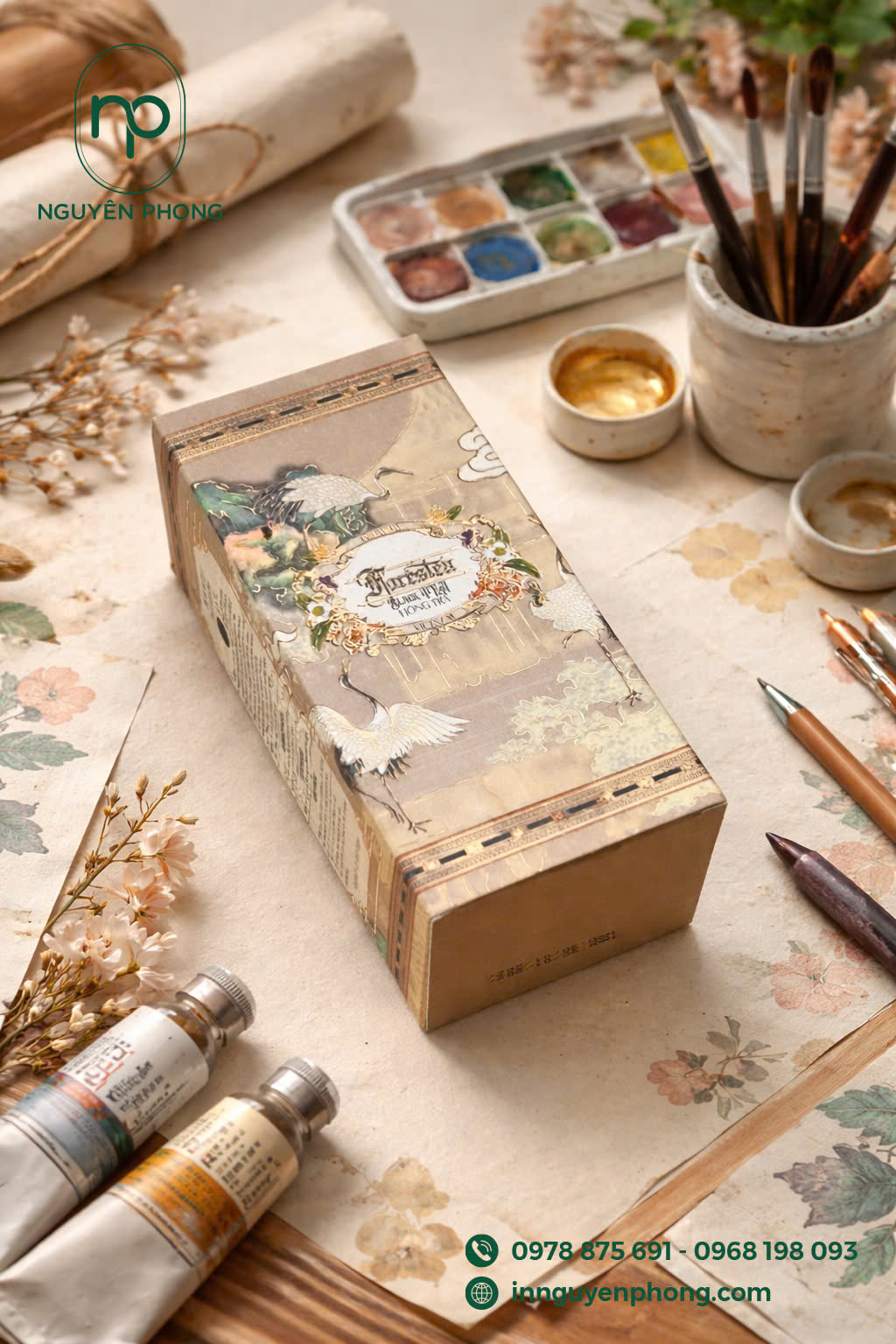 Mẫu in hộp đựng trà thiết kế 